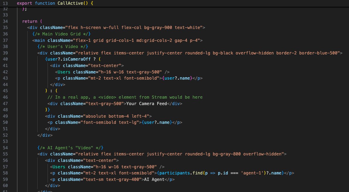 atharva_191's tweet image. Day 88 of #100DaysOfCode ⚡
Built the main in-call UI for my AI SaaS app
– Full-screen layout ✅
– Participant grid ✅
– Mic / Camera / End controls
Feels awesome seeing the core feature come alive
#ReactJS #NextJS #SaaS #WebDev #AI