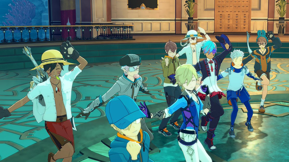 Guild Dance! /w the @VShoten Guild! :3

(Apparently I'm now guild photographer 📸) 
#BlueProtocolStarResonance