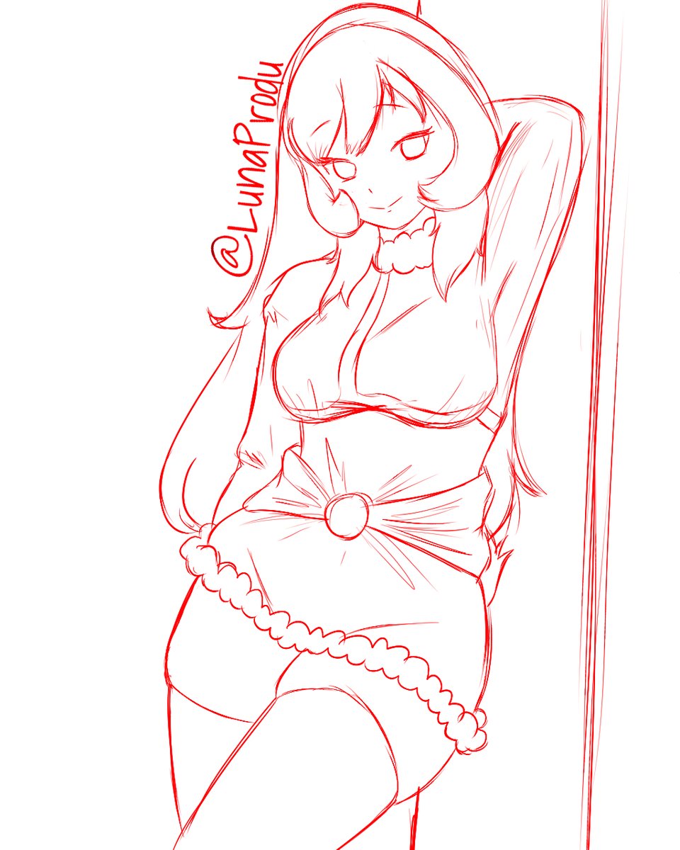 LunaProdu's tweet image. Quick Sketch
Lunaera
"hehe, even at this age, I'm still hot am I? I wouldn't lose to my sisters~"
#vgen #vgencode pls &lt;3