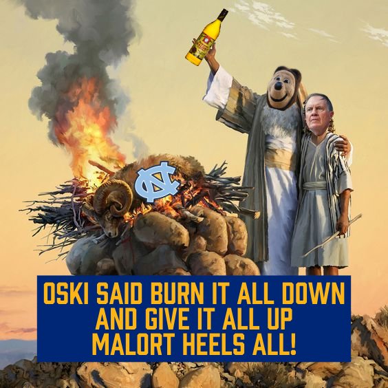 CalgorithmScout's tweet image. "OSKI SAID TO CHAPEL BILL, 'BURN IT ALL DOWN AND GIVE IT ALL UP. MALÖRT HEELS ALL!'"
#CalgorithmCrossroads
#ACCAfterDark
#RoastedRamses