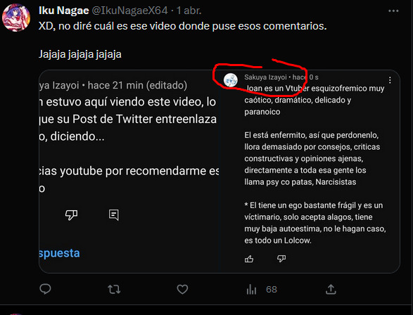 dactilar70652's tweet photo. @IkuNagaeX64 oye, tu no eras una de esas multicuentas que acosaba a joan e incluso se burlaban de su intento de suicidio??? https://t.co/onNB8DE733