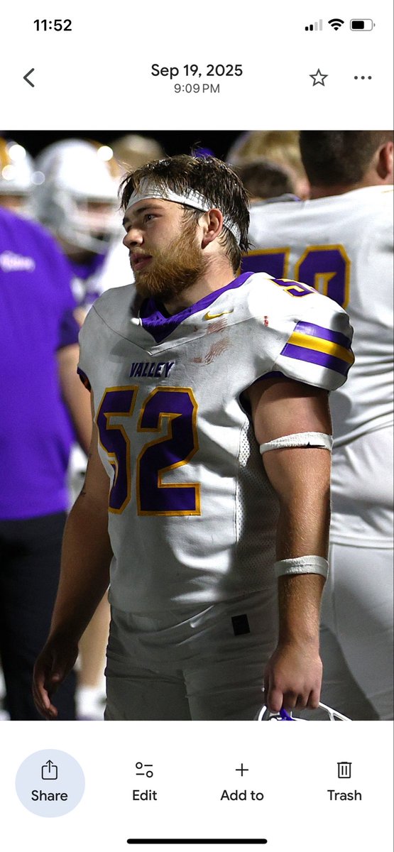 BillLampeVC's tweet photo. I can’t believe it’s Senior night already! I can almost guarantee you been on the sidelines for more VC games than just about anyone! You started attending games when your brother started playing in the 1st grade. Always helps setup for the days games and staying 2 the end. https://t.co/t6d4H2bl0h