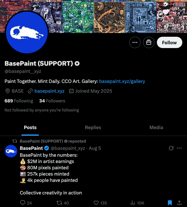BasePaint tweet media