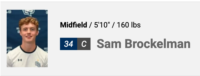 The "C" stands for captain.  Congratulations to Sam B for leading Connecticut College.  He also led Masco and kept the tradition of excellence into college.  Well done! <a href="/ConnCollege/">Connecticut College</a>