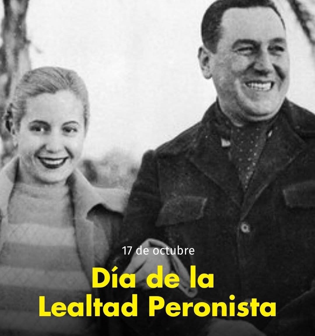 claudio_home's tweet photo. HOY HACE 80 AÑOS DE ESE 17 DE OCTUBRE GLORIOSO!!
VAMOS A RECUPERAR LA REPÚBLICA!!!!!
#PeronVive
#EvitaEterna
#FuerzaPatria ✌️ https://t.co/UIl1H6sybL