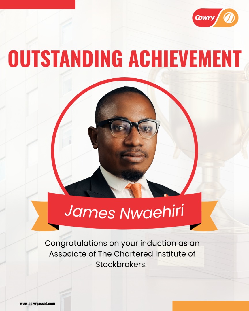 CowryAssetMgt's tweet image. We proudly celebrate four of our team members on their remarkable induction into The Chartered Institute of Stockbrokers —
Congratulations on this outstanding achievement! 

#CowryAsset #OutstandingAchievement #CIS #ProfessionalExcellence #CowryTeam #ProudMoment