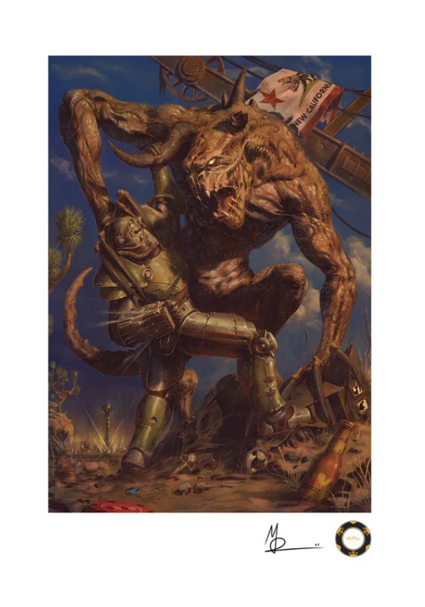 Pre-Order: Fallout New Vegas - Don't Tell Me the Odds Ultra-Luxe Limited-Edition - Print - 22x30.5 $125 via IGN Store. 200 Made. ow.ly/iRS750XelW7

Open Edition $70 ow.ly/HPzL50XelW8