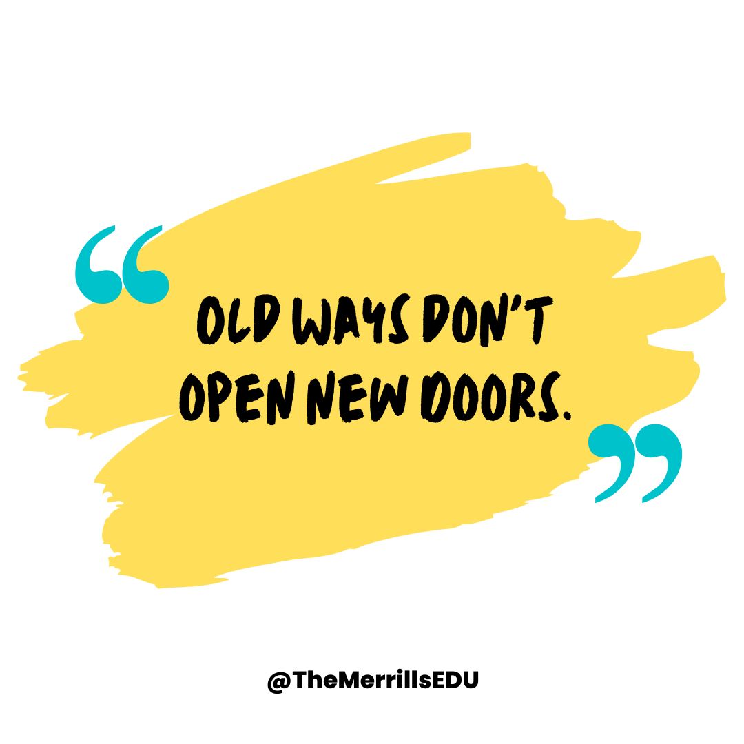 themerrillsedu's tweet image. Happy Friday! 💚
Don't wait until you are 100% ready. The door is there waiting to be opened. Take a chance and run through it so fast that it will never have a chance to hit you on the way out. 👊🏻💥🤓
🏃♂️💨 themerrillsedu.com
#interACTIVEclass #TeacherTwitter