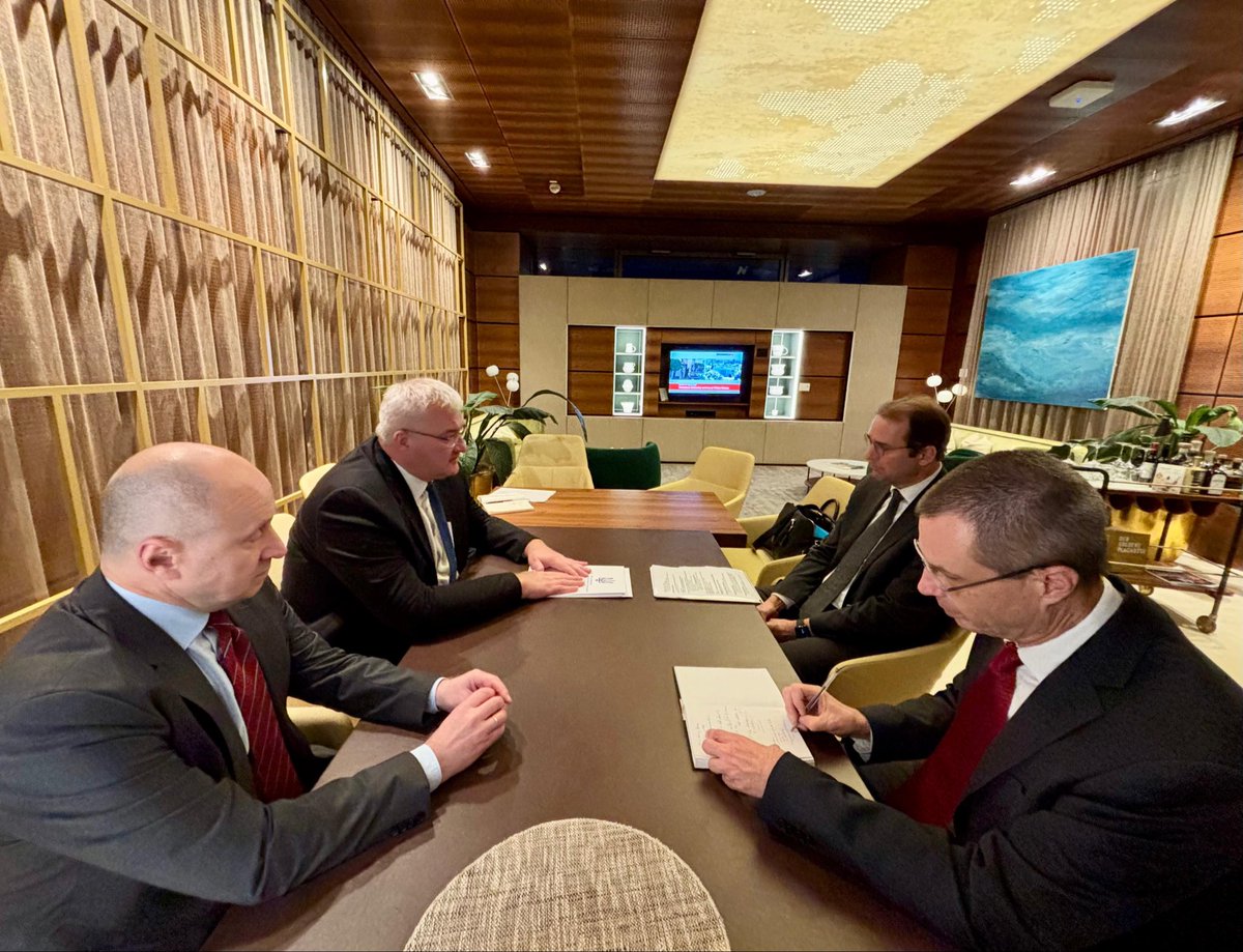 While on my way through Vienna, I had productive talks with <a href="/MFA_Austria/">MFA Austria</a> Secretary General for Foreign Affairs Nikolaus Marschik ahead of the important EU FAC meeting on Monday.

We focused on the need to increase sanctions pressure on Russia through the 19th EU package and ramp