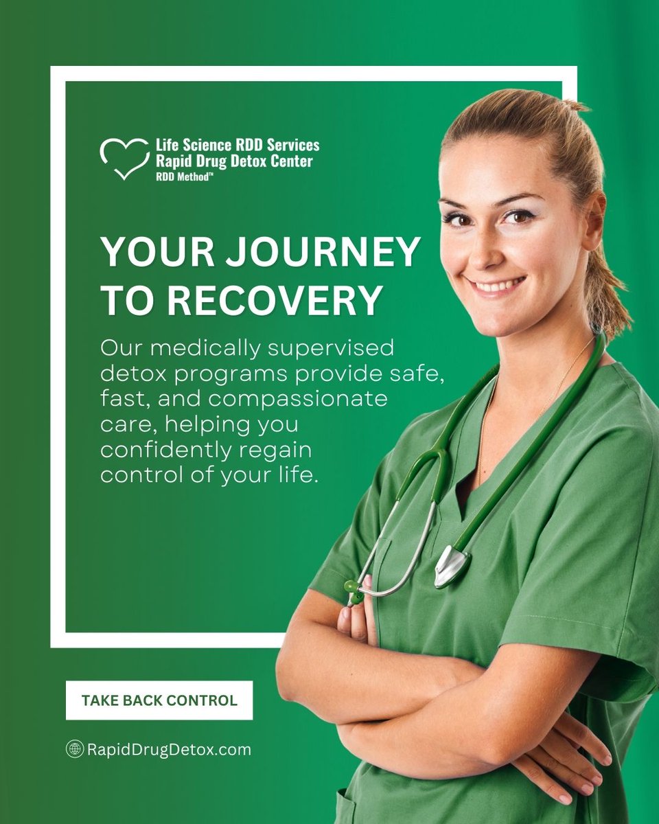 RDDMethod's tweet image. 🌟 Every journey begins with a single step—and we’re here to walk it with you. Our expert medical team provides safe, compassionate detox care to help you regain control of your life.
Start your recovery at RapidDrugDetox.com | 1-866-399-2967
#YourRecovery #DetoxJourney