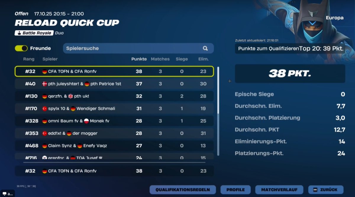 32 reload next time qual w (1 punkt) <a href="/CFATOFN/">Tofn</a> 

@ClaimFactoryEU