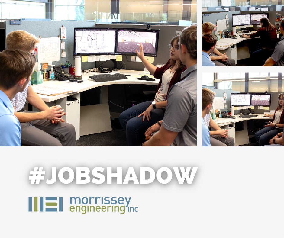 🌟 We loved hosting students Carter, Sam, and Nick for a #JobShadow day at Morrissey Engineering! They explored electrical &amp; mechanical design, learned about career paths, and toured the UNMC Student Housing project. Inspiring #FutureEngineers! 🔧✨ #CareerPossibilities