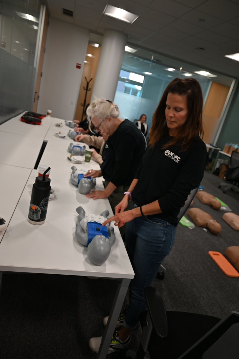 The NVFC team came together for our annual staff get-together — and this year, we put our health and safety skills into action by completing CPR/AED Certification Training.

A huge thank you to Dr. Larry Newell, for leading an engaging and hands-on session!  #teamtraining