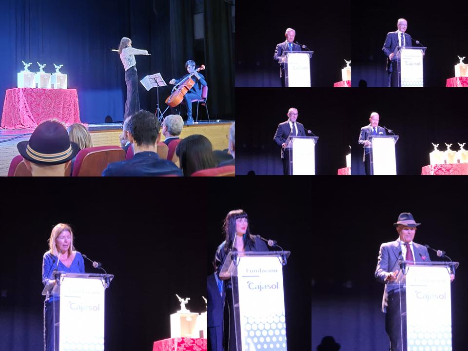 Anoche tuvo lugar en el Teatro de la Fundación Cajasol la entrega de los Premios de la Real Academia de San Dionisio, que, en su III edición, correspondieron a la Dra. Belén Puertas (Ciencias), a la pintora Ana Barriga (Artes) y al escritor y editor José Mateos (Letras).