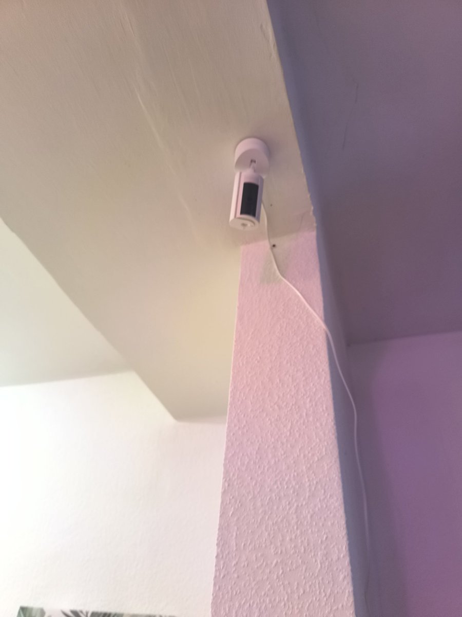 Installing new Security cameras so Master can monitor me when he is not here or in another room.