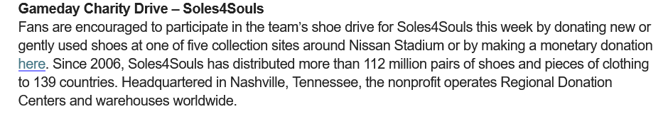 Cause to consider if you're headed to #Titans on Sunday: