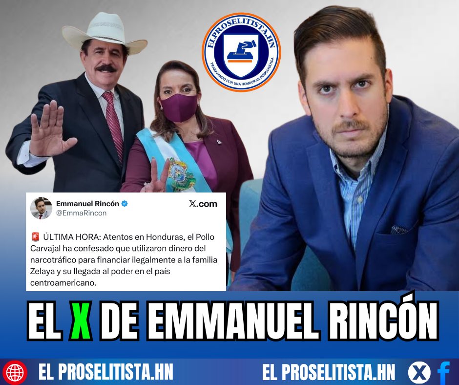 Última Hora !!! Según Rincón el Pollo Carvajal confesó que la familia Zelaya llegó al poder en Honduras con dinero del narcotrátrico