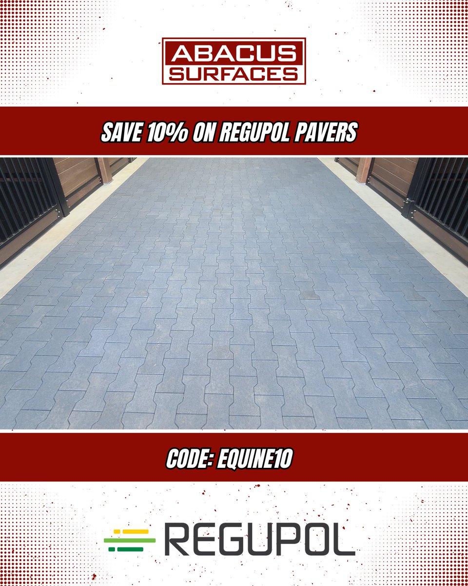 AbacusSurfaces's tweet photo. Make every step safer and more comfortable for your animals
Take 10% off with code Equine10 at checkout 🏇 🐎
#Pavers #Equine
https://t.co/tqngdStZZC https://t.co/XGx0LORIss