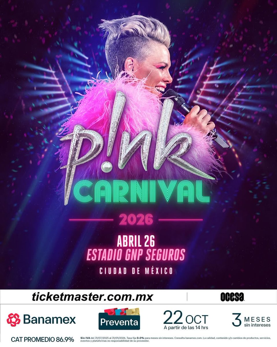 mdm_musica's tweet photo. ¡Paren todo!🩷
Pink! Llega a la Ciudad de México este 2026 😻 https://t.co/mlj6roN3VY