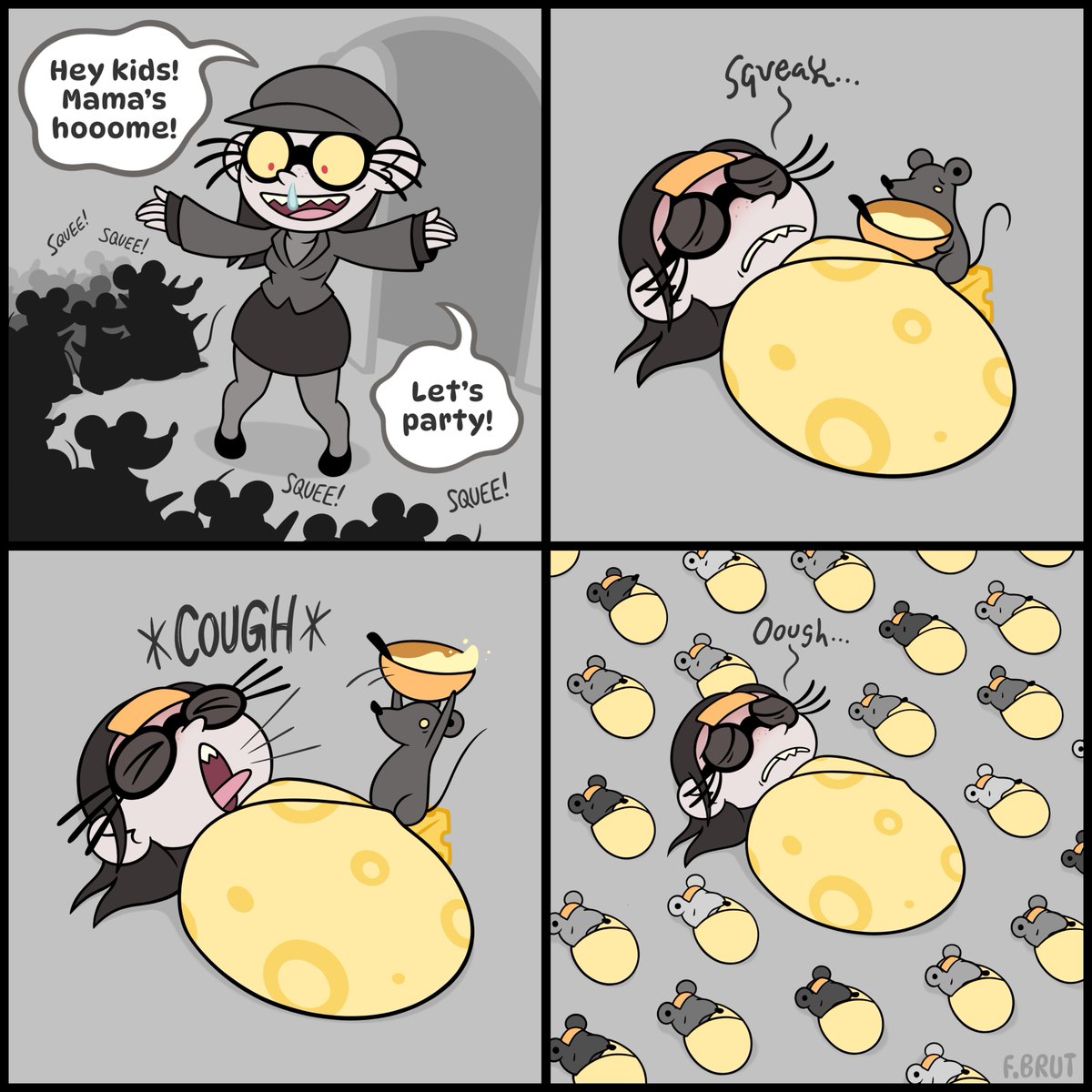 RatQueenRoutine's tweet photo. 🐀 Rat Queen Routine : Rat Fever 🧀

 #indie #webcomic #4コマ漫画 #sick https://t.co/LkW7z99Ma9