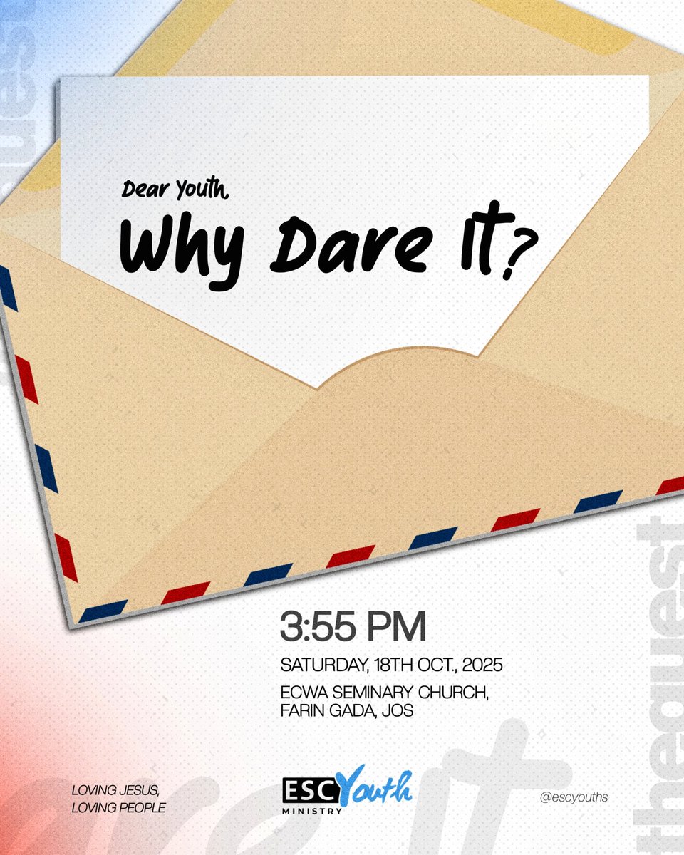 ESCYouths's tweet photo. We hope to see you at fellowship tomorrow 🤗

#fellowship #dareit #lovingJesuslovingPeople https://t.co/yBD0eK5ZYv