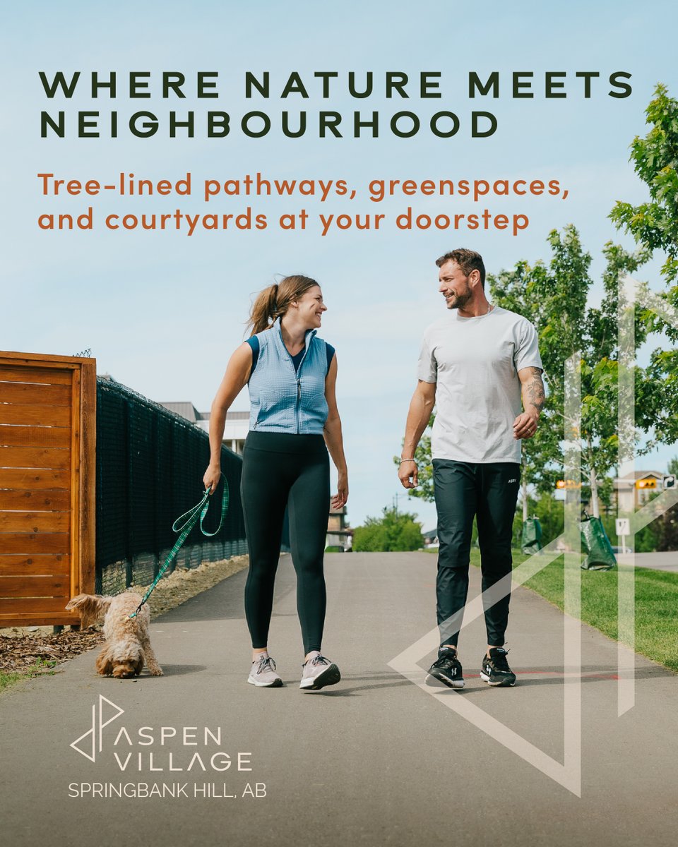 From peaceful greenspaces to covered courtyards, Aspen Village brings nature into everyday life, all within a walkable, connected community. Visit our showhomes to see how you can make Aspen Village your new home.
#VestaProperties #AspenVillageCalgary 
#CalgaryRealEstate