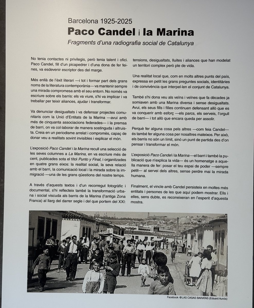 georginalazaro's tweet photo. Candel va defensar amb fermesa la dignitat dels barris. Per ell parlar d’habitatge no era només parlar de cases, sinó de drets, comunitat i memòria dels qui van lluitar per tenir un lloc digne on viure.

Avui en el cicle de la @lamarinacat hem tingut ben present el seu llegat. https://t.co/FAAcxM8Yrt