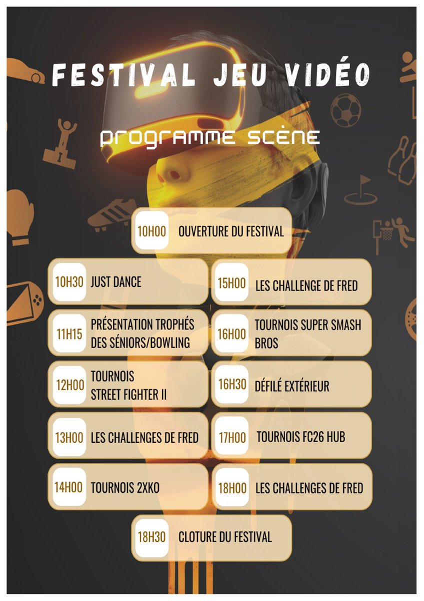 Les aficionados de la castagne !📢
Le VSV n’organise pas un, ni deux, mais trois tournois demain sur la scène du Théâtre Le Rhône à Bourg-lès-Valence !😱
Voici le programme pour votre convenance :
Préparez vos manettes, vos matchups et vos meilleures excuses, ça va chauffer !🔥