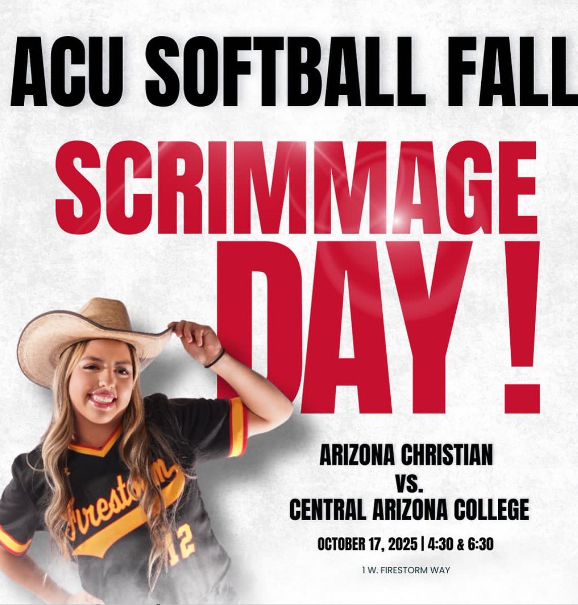 See you there 😼

📍ACU Softball Field
🆚 CAC
⏰ 4:30 &amp; 6:30