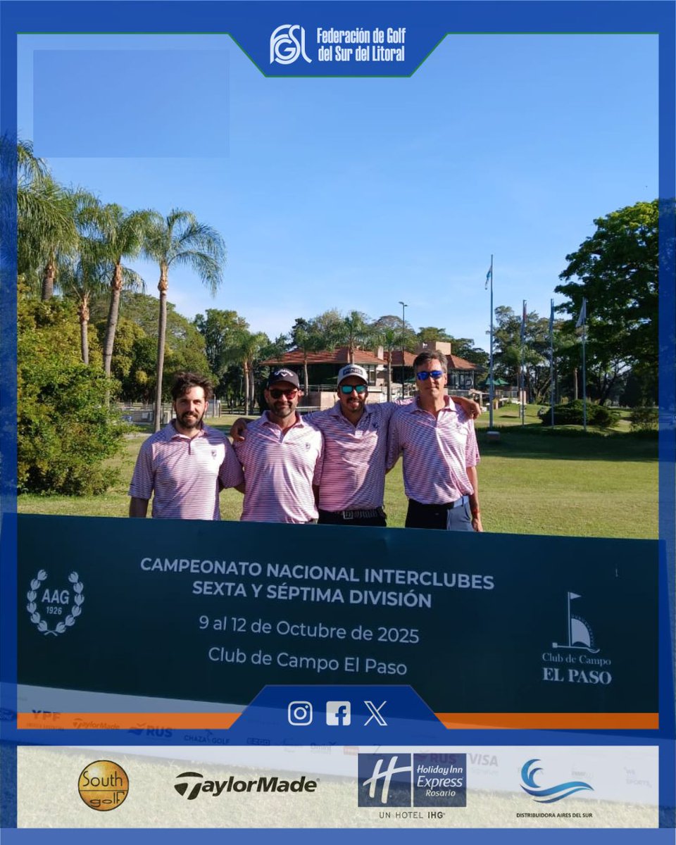 fgsurlitoral's tweet photo. Aplauso, medalla y beso para nuestros clubes: CC El Paso, Mitre de Pérez y Jockey Club de Rafaela 🏆
https://t.co/NqD1jI9JyG  🏆
@GolfAAG https://t.co/XHbXslWETI
