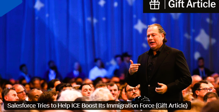 opfascism's tweet image. Salesforce has pitched ICE on using its artificial intelligence capabilities to help the agency nearly triple its work force.
Marc Benioff, the CEO of Salesforce, shocked San Franciscans last week when he said that he “fully supports” Trump & wants National Guard troops…
