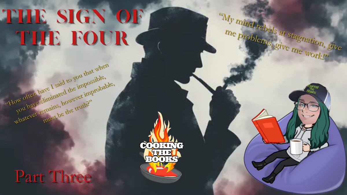 Yeah, yeah, I know, it's Friday. The crap am I doing streaming today? Lol. I didn't wanna wait 'til next week for the next Cooking the Books. Come listen to The Sign of the Four with me tonight at 5 pm Mountain (7 pm Eastern/6 pm Central).

🔍🔍🔍🕵️‍♂️🔎🔎🔎

👇👇👇Links below👇👇👇