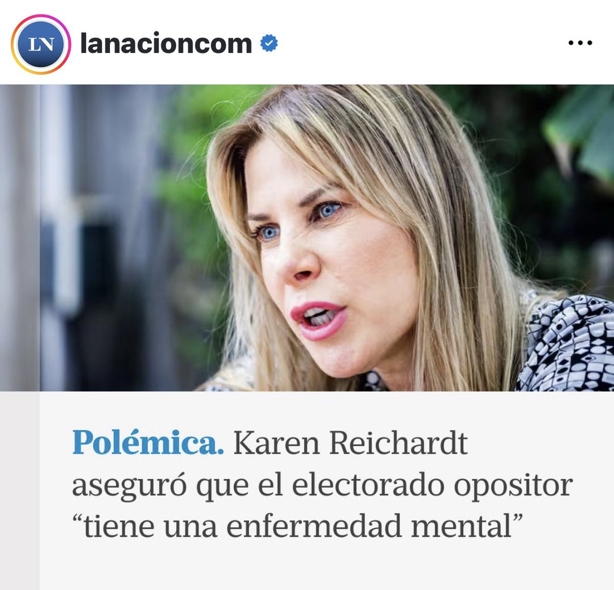 Decir que todos los opositores son enfermos mentales es de tirano populista. 
Qué lamentable tener alguien así en el Congreso. Como dijo Manuel Belgrano: Ay, Patria mía.