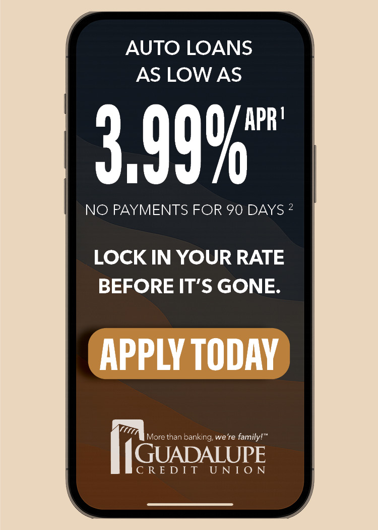 GuadalupeCU_NM's tweet photo. Rates as low as 3.99% APR? We’re not kidding.
Auto loans this good don’t wait around.
Lock it in + skip payments for 90 days.

Apply: https://t.co/H17E3gGzNl
Subject to credit approval. See https://t.co/fo8eUSoccn for details. GCU is an equal opportunity lender.

#LockInYourRate https://t.co/fsUhXqRFkK