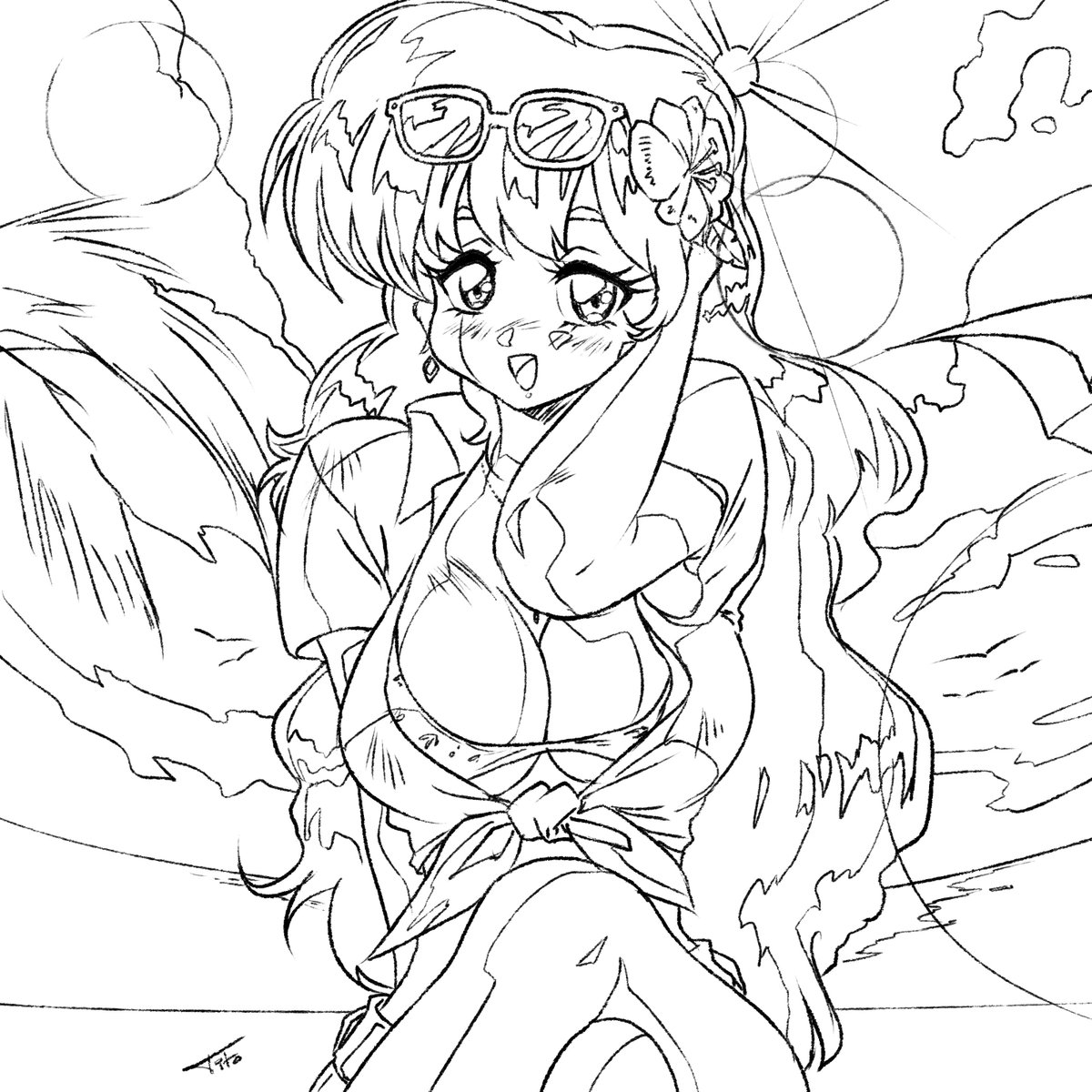 InfinityArk's tweet photo. Art Tito did of @Natsu_Kashii_VT she's a Vtuber that he likes and also follows us.  Thanks for your support hope you enjoy this!  #fanart https://t.co/qHfS8nptmr