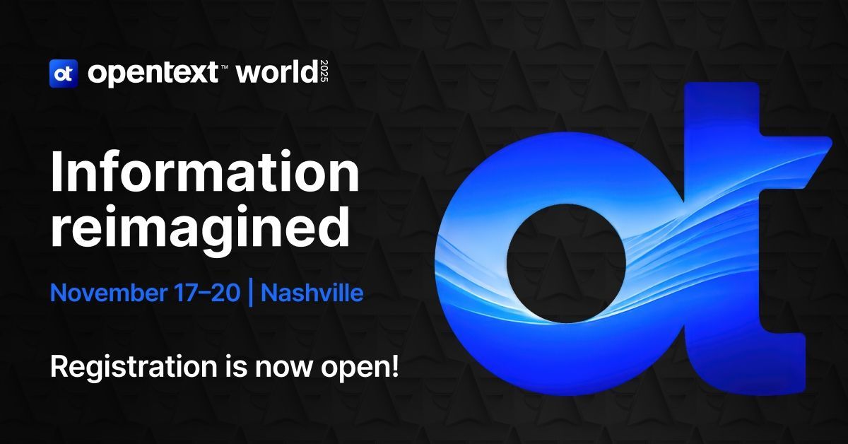 OpenTextDev's tweet image. Join the DevOps Cloud experts at #OpenTextWorld 2025 this November! Registration is now open at bit.ly/44PKdu1. Use code DEVOTW200 to save an extra $200! 

#DevOps #AIConference #SoftwareDevelopment