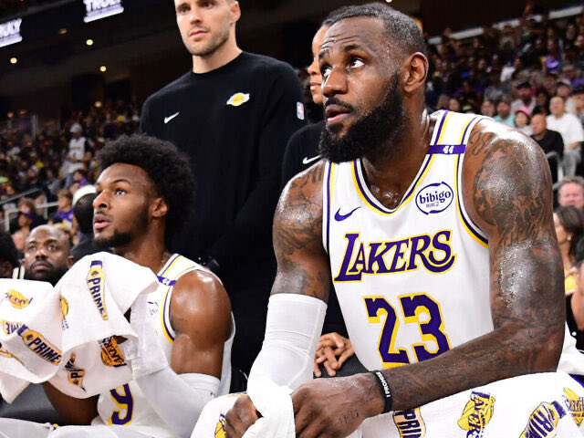 LakersDailyCom's tweet photo. BREAKING: Both LeBron (sciatica) and Bronny James (ankle) are OUT for tonight’s preseason finale against the Kings https://t.co/2CbqiN4qlP