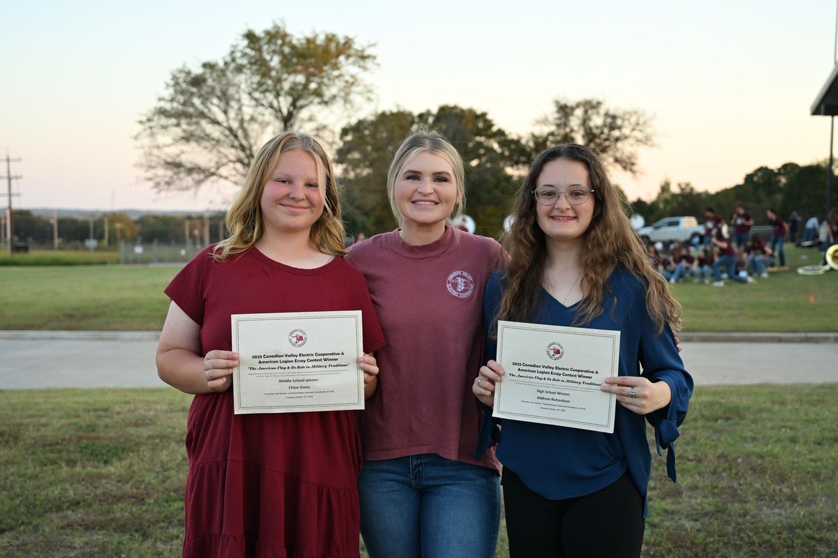 CVEC_Oklahoma's tweet image. 🇺🇸 Thank you for joining CVEC &amp;amp; Seminole American Legion for the 25th Flag Retirement Ceremony! Your support made it a meaningful tribute.

🎓 Congrats to essay winners Chloe Gross (Chandler) &amp;amp; Addison Richardson (Prague) — each earning a $500 scholarship!

#CVEC #FlagRetirement