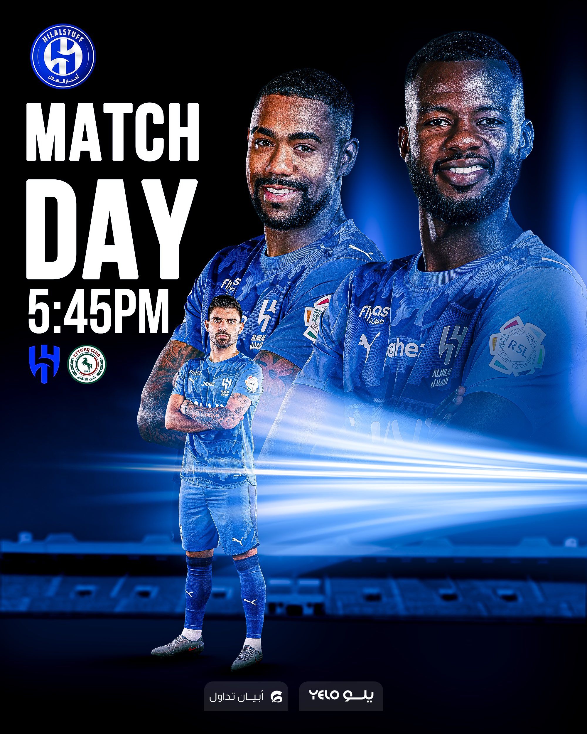 بوستر مباراة الهلال والاتفاق. (إكس)