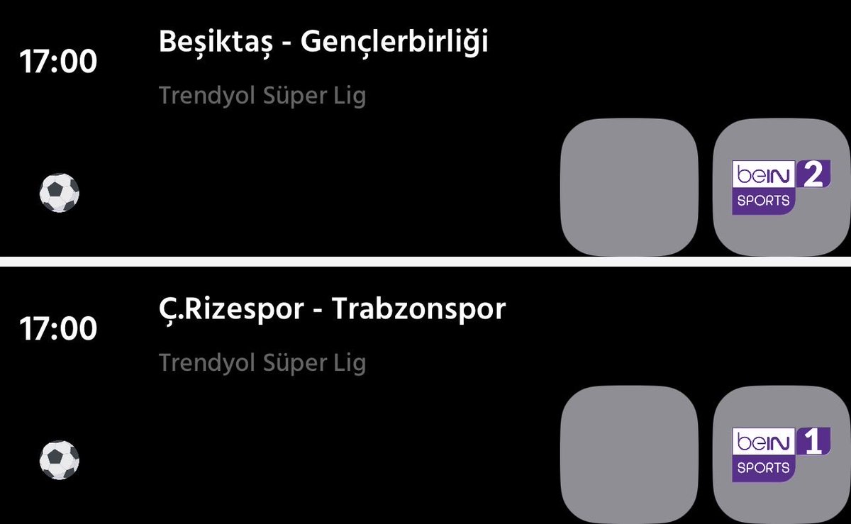 Artık bu kadarı da fazla ama tabi başkanımızın ve yönetim kurulunun çok ta umrunda değil herhalde!!!
Beşiktaşın büyüklüğünden haberi olmayanlar ve bu duruma karşı gereğini yapmayanlar lütfen istifa etsinler!!!
<a href="/Besiktas/">Beşiktaş JK</a> 
Siz de cevabınızı alacaksınız tabi <a href="/beINSPORTS_TR/">beIN SPORTS Türkiye</a>