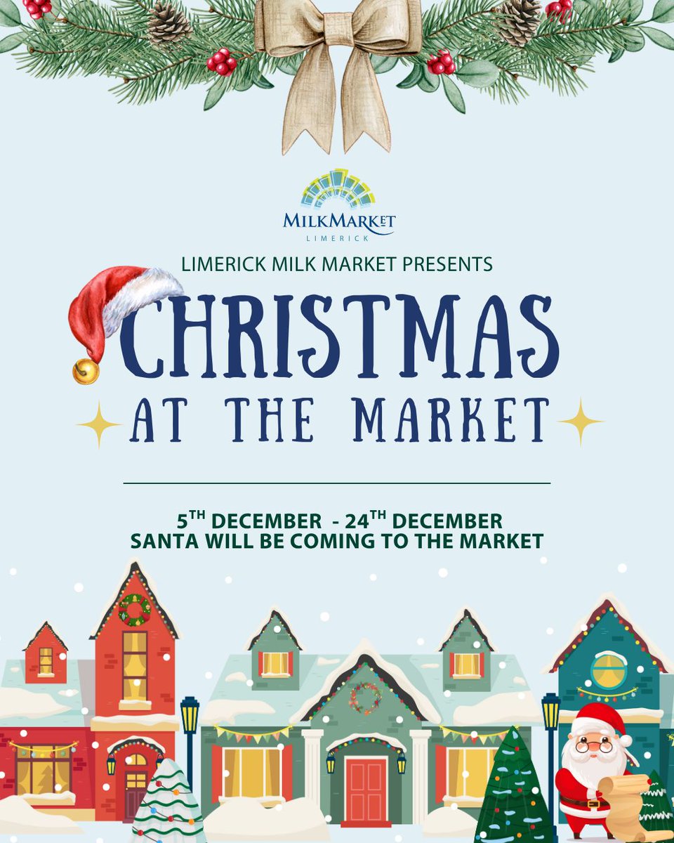 TheMilkMarket's tweet image. Big news on the way!

🎅 Christmas at the Milk Market is coming...

Stay tuned — more magic coming soon! 🎄

#Limerick #ChristmasinLimerick