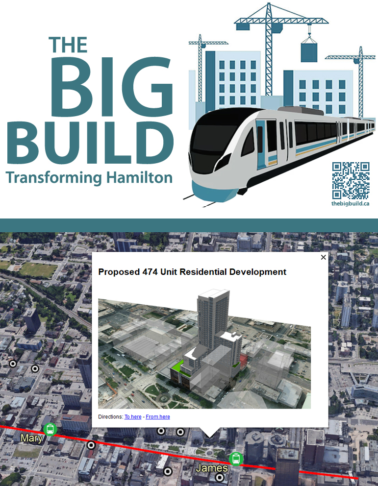 Proposed 474 unit residential development. Located steps from the James stop along the <a href="/HamiltonLRT/">Hamilton LRT</a>  line in <a href="/DwntwnHamBIA/">DowntownHamiltonBIA</a>. 

Another part of #thebigbuild that is transforming Hamilton.    

Explore: thebigbuild.ca