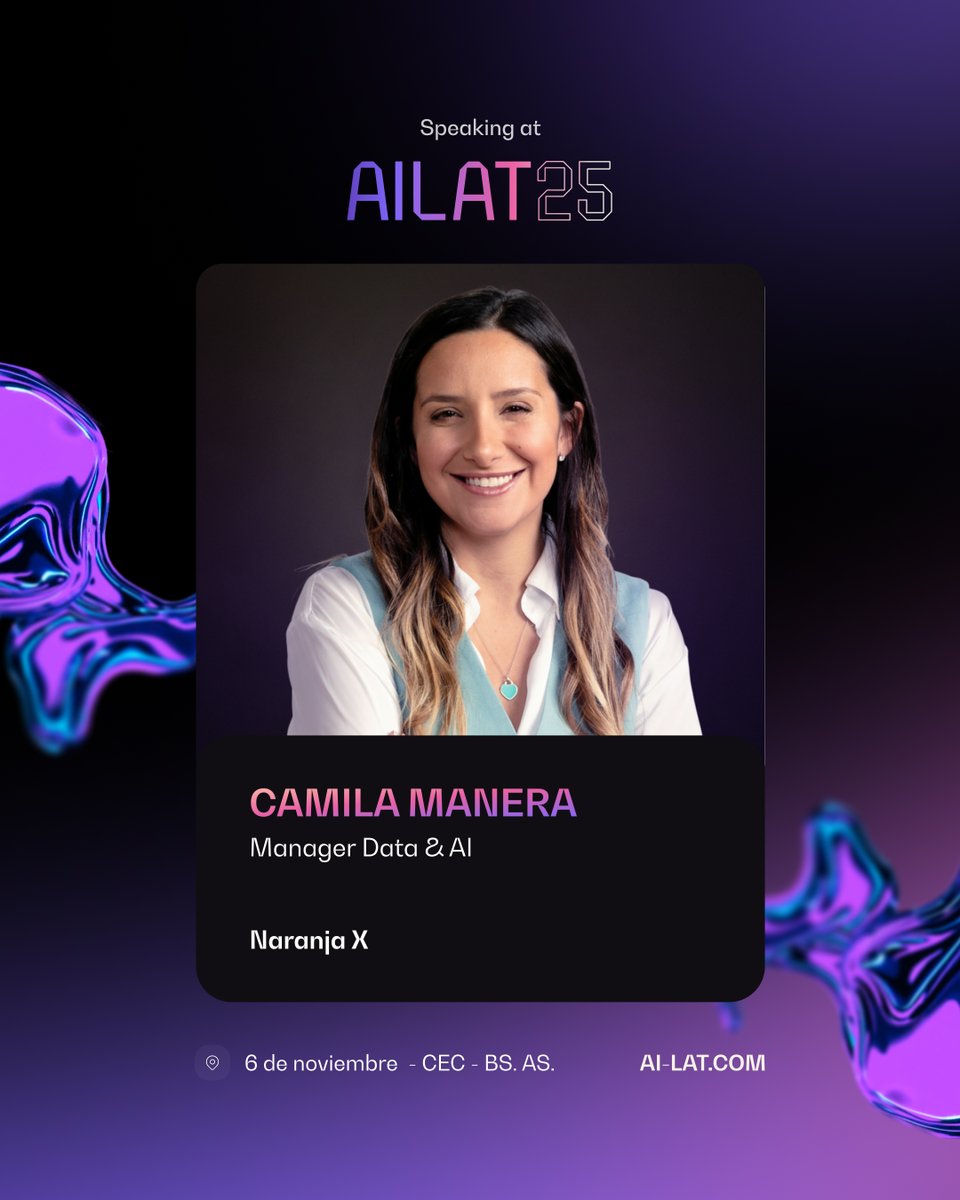 Tres líderes que están marcando el futuro de la inteligencia artificial en la región 🚀
Astrid Mirkin – TikTok

Natalia Scaliter – Google Cloud

Camila Manera – Naranja X

📅 6 de noviembre – Centro de Convenciones Buenos Aires
 🔗 Entradas disponibles en ai-lat.com