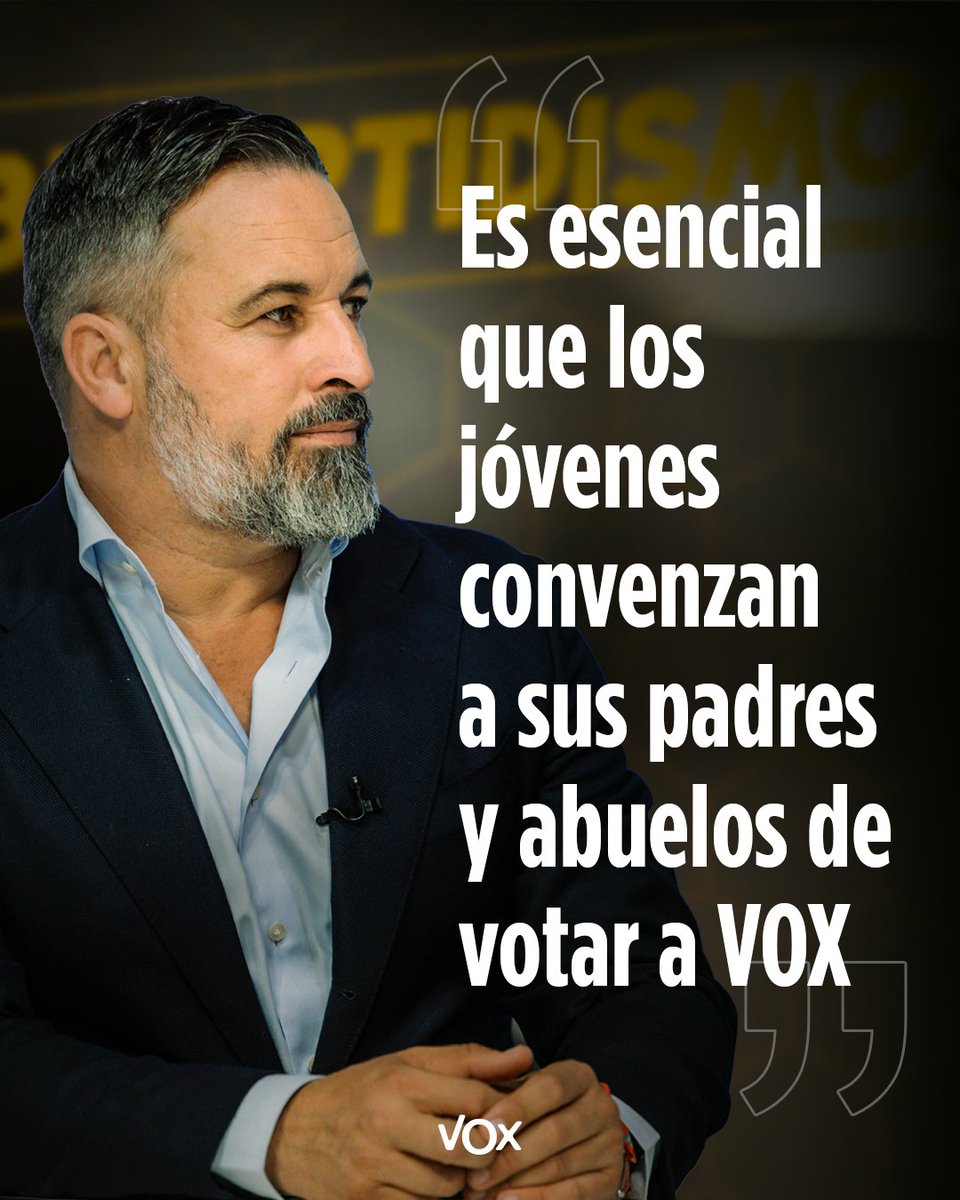 Los perroflautas están echando espumarajos por la boca con esta frase de <a href="/Santi_ABASCAL/">Santiago Abascal 🇪🇸</a>. 🤣

Vamos a hacerla viral, si les molesta, por algo será. 🔄