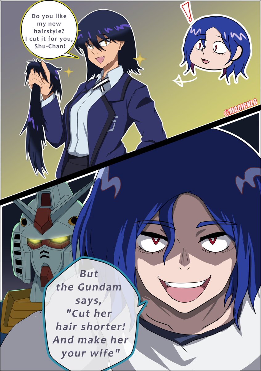 MagickLG's tweet photo. The Gundam Says......✂️👀 https://t.co/2tLJONI1Ad