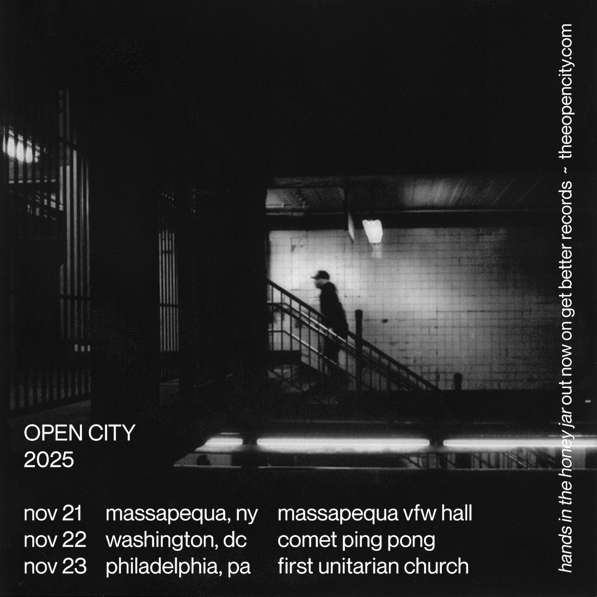 theeopencity's tweet photo. Pleased to share the news of our first proper shows in five years, which oddly feels at once like a very short, and very long amount of time. Indeed they are also our first since the release of 'Hands In The Honey Jar'.

We will be visiting all three places a band can play. https://t.co/xrDiJbuBmv