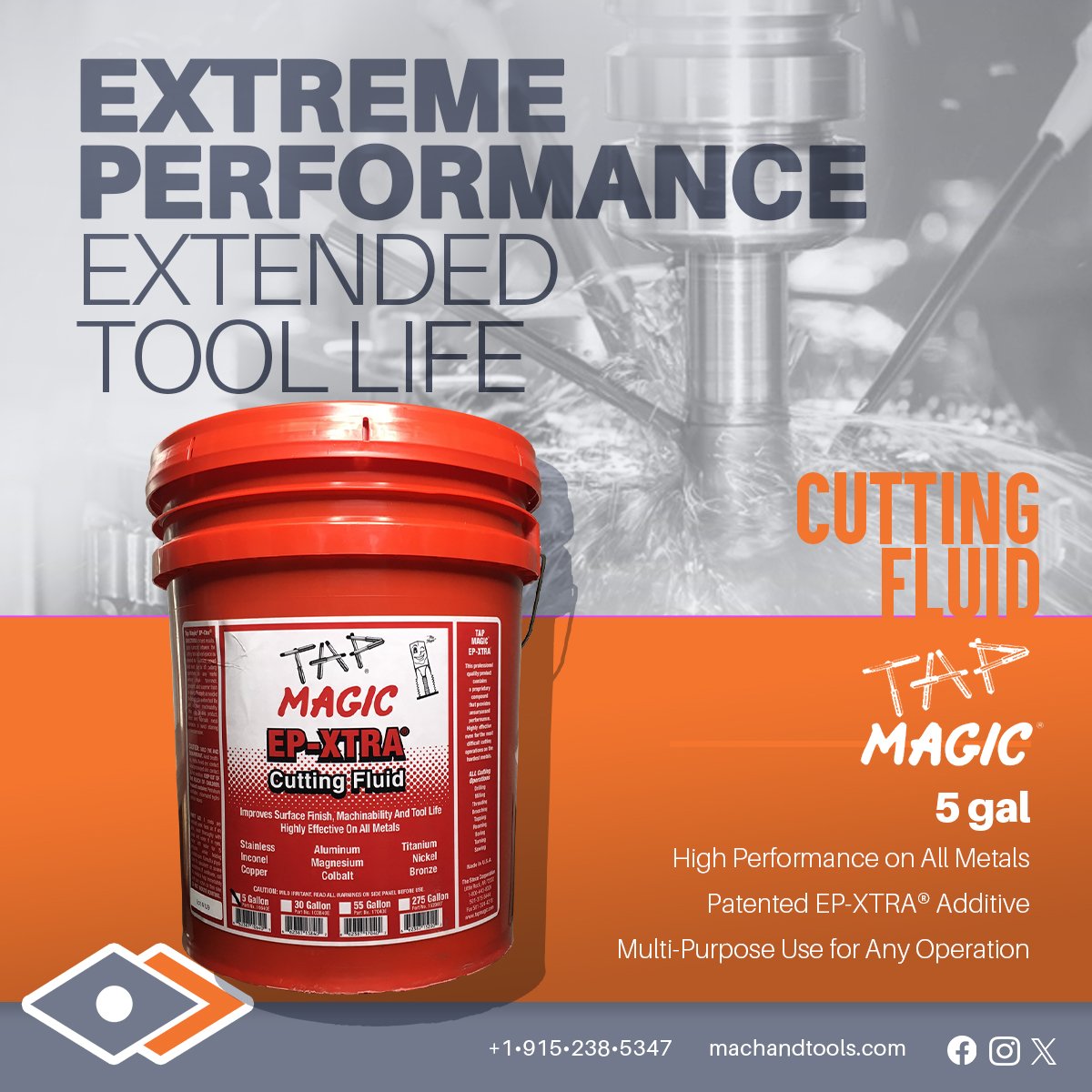 MtsTooling's tweet photo. Tap Magic EP XTRA: Extreme Performance, Extended Tool Life. 🚀

The ultimate multi-purpose cutting fluid is here. Works on ALL metals—even stainless steel.

Get yours now! 👇
https://t.co/DuNVJUI1GV

#TapMagic #EPXTRA #Machining #CuttingFluid #MTSMachandtools https://t.co/5h3LY1wwus