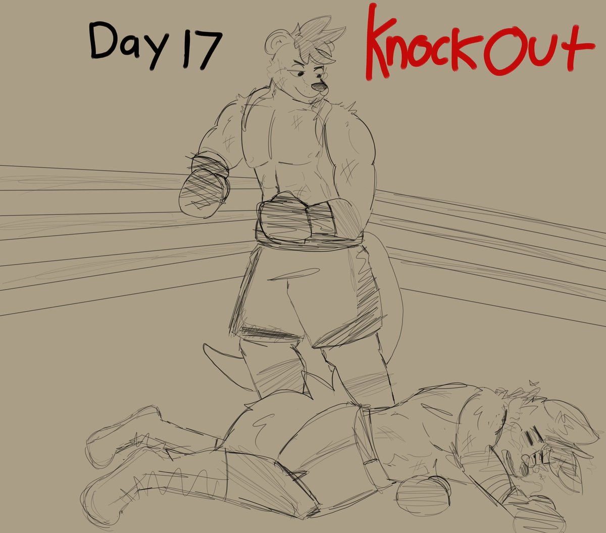 Fightober Day 17 - Knockout

Ft. Argo standing victoriously after scoring a clean KO on a certain maned wolf. Maybe Kip should practice a little more before any kinda rematch 😵‍💫

#Fightober2025 #FFF