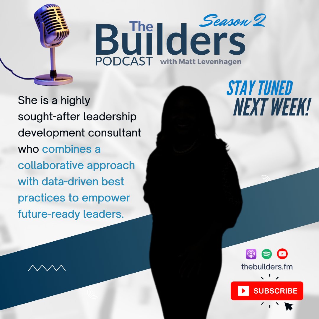 mattlevenhagen's tweet photo. Strong leadership doesn’t happen by chance — it’s built with intention, collaboration, and data-driven insight.
Next week on #TheBuilders Podcast, my guest shares how she helps organizations develop future-ready leaders who inspire, adapt, and drive real impact.
We dive into the journey from engineering to leadership development — how systems thinking, empathy, and a deep understanding of human behavior can transform how teams work and win together.
You’ll also hear about her unique PEER framework for leadership growth and how culture, relationships, and enablement all play a role in success.
If you’re a founder, team lead, or aspiring leader who wants to build better people systems (or your name's Doland White and you love any content related to 'leadership' 😜) — this one’s for you.
Stay tuned at https://t.co/NfYgZUPNoe 🎙️
#LeadershipDevelopment #BusinessGrowth #Entrepreneurship #FutureReadyLeaders #PEERframework #NextGuest