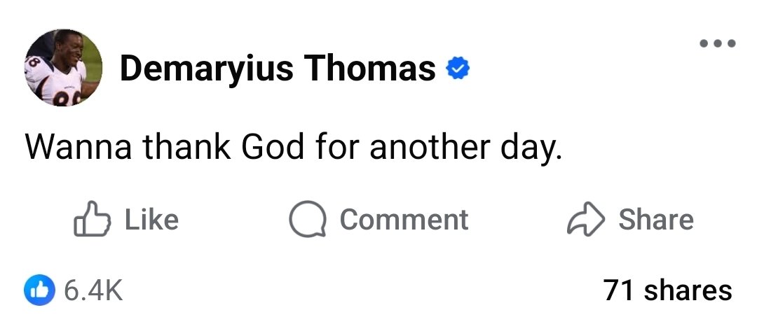 Demaryius Thomas was the best of us 🥺💔